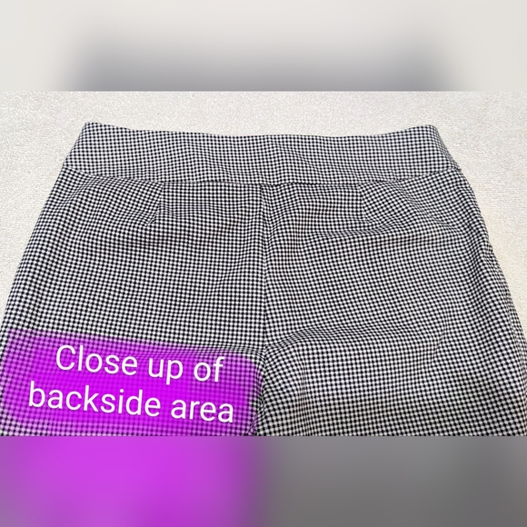 🎉George size 10 EUC pull on capri pants, black & white hounds tooth pattern - Picture 12 of 13